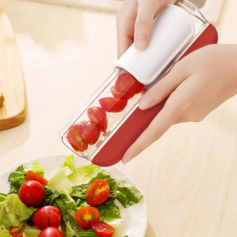 Easy Salad Fruit Cutter Tool for Tomatoes and Grapes