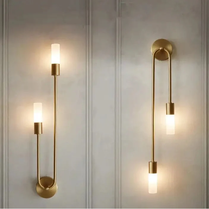 Modern Nordic LED Wall Lamp – Minimalist Gold and Black Sconce